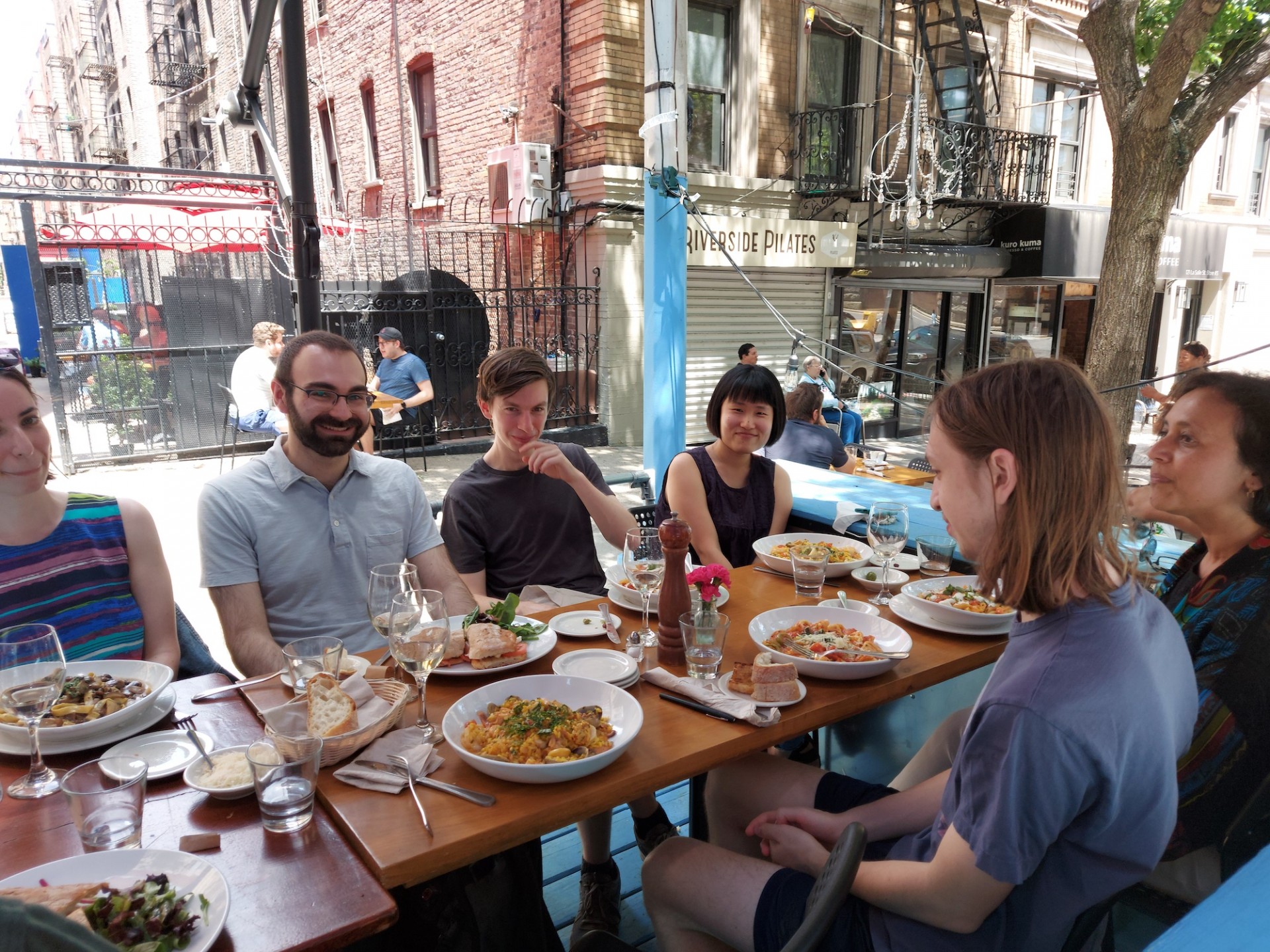 Everybody politely waiting for Massimo to take yet another picture - food's on the table! Aryeh Brill's Graduation - 5