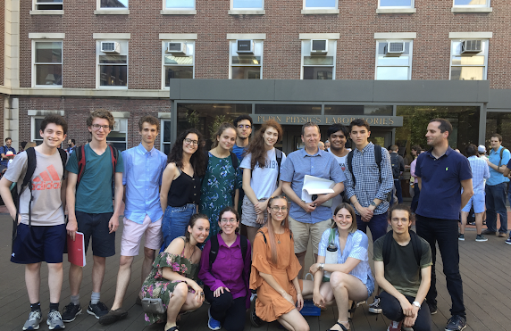 group photo outside of Pupin Labs at Columbia University
