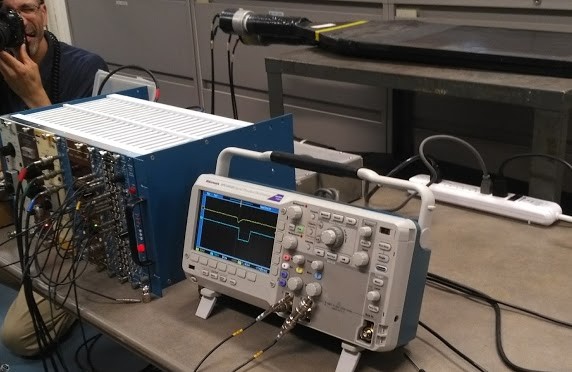 muon lifetime experiment set-up