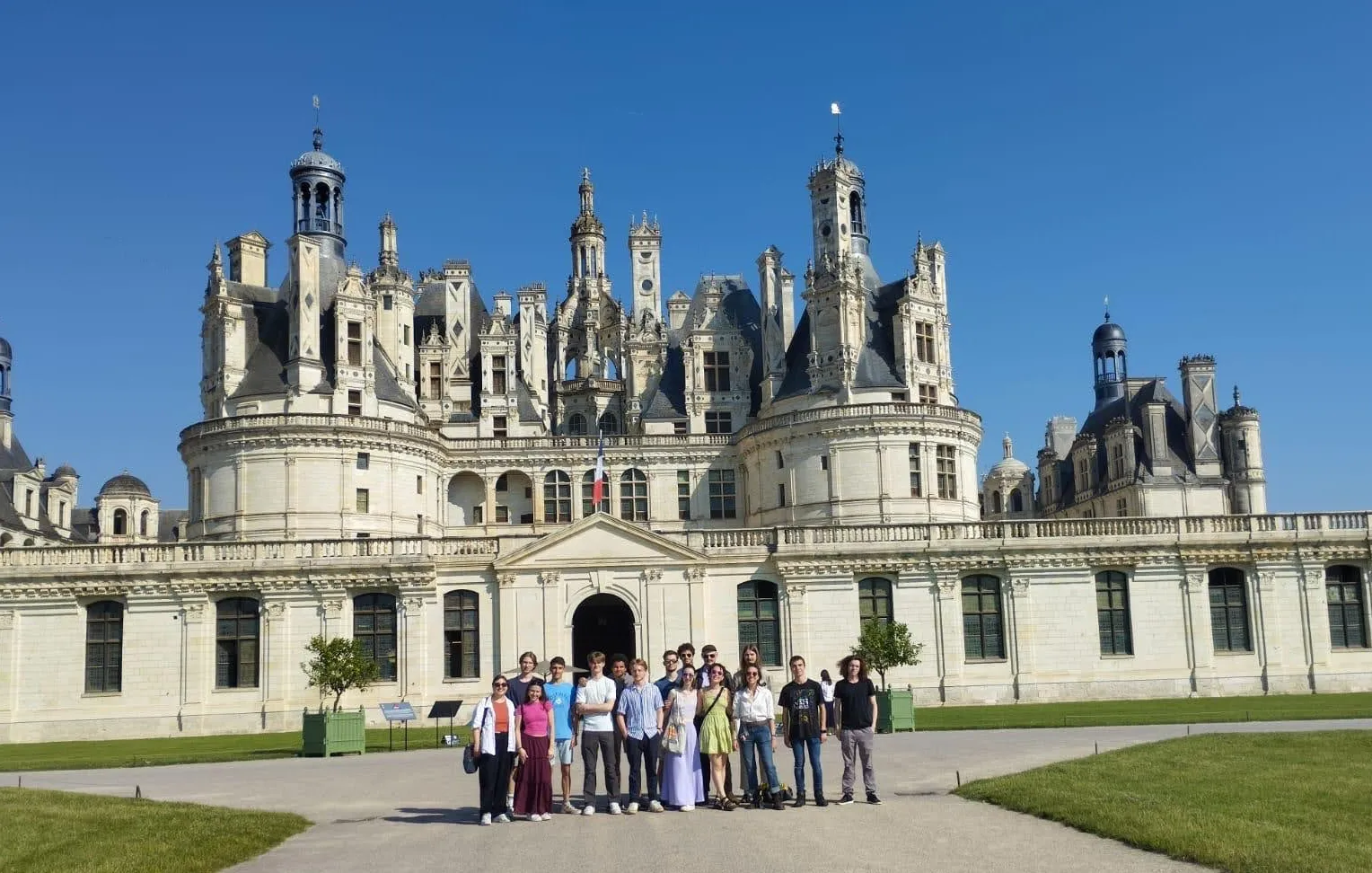 Barnard students in Chambord